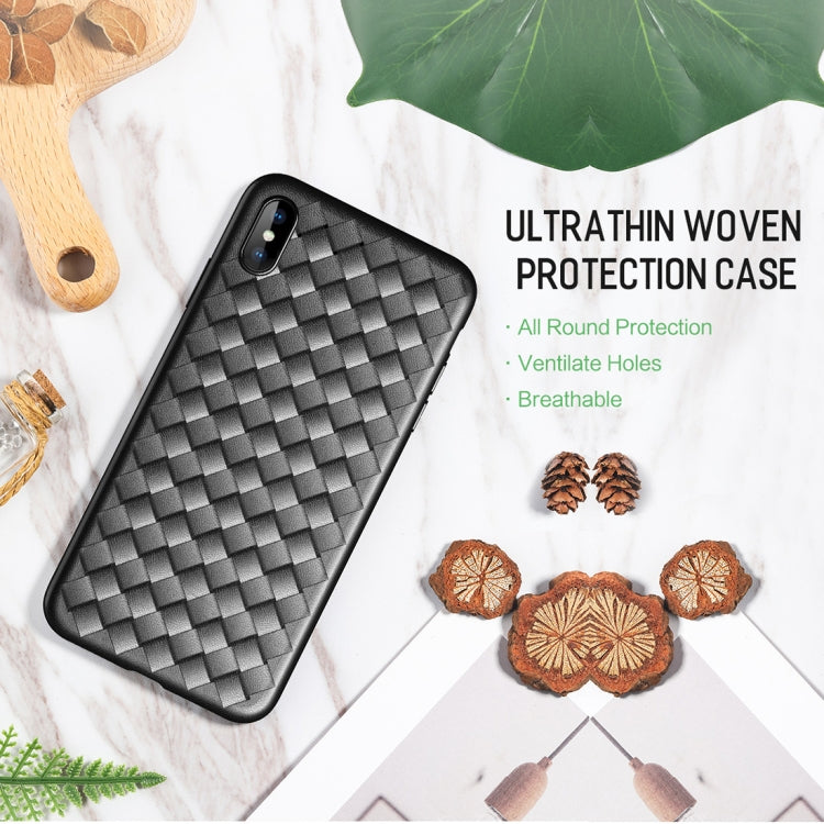 Per iPhone XS Custodia morbida in TPU stile ROCK Slim Weave, For XS