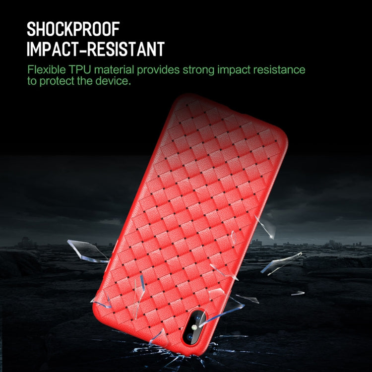 Per iPhone XS Custodia morbida in TPU stile ROCK Slim Weave, For XS