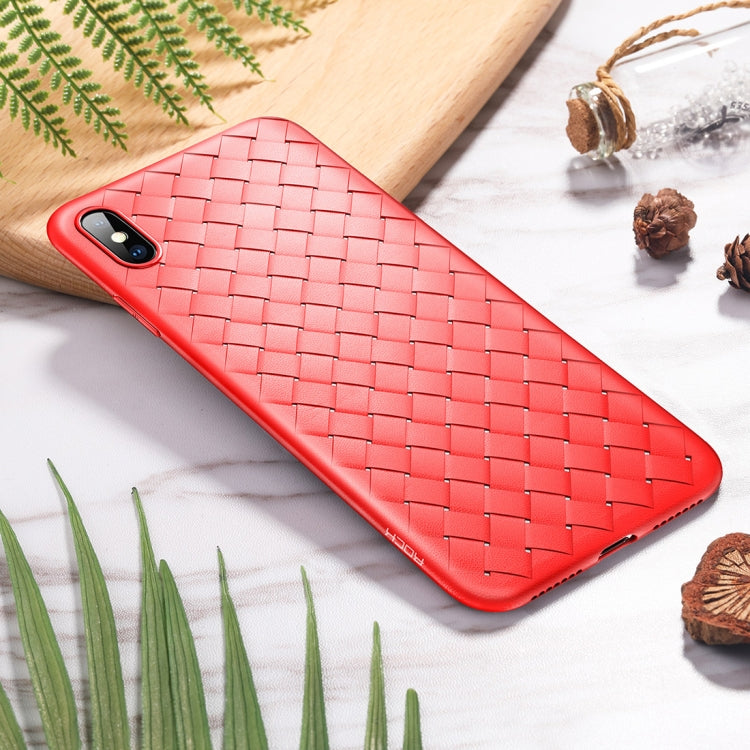 Per iPhone XS Custodia morbida in TPU stile ROCK Slim Weave, For XS