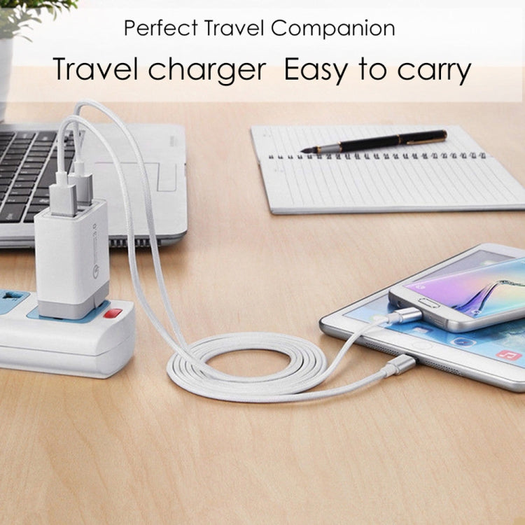 AR-QC-03 Caricatore da viaggio caricabatterie rapido con 3 porte USB 2.1A, presa USA, AR-QC-03 US, AR-QC-03 US Plug Blue