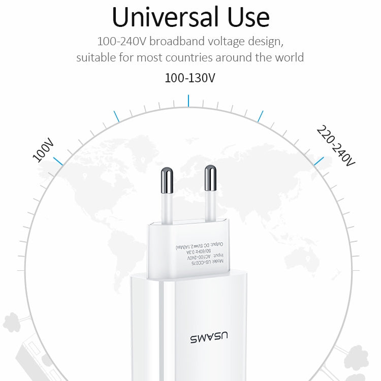 Caricabatterie da viaggio USB singolo USAMS