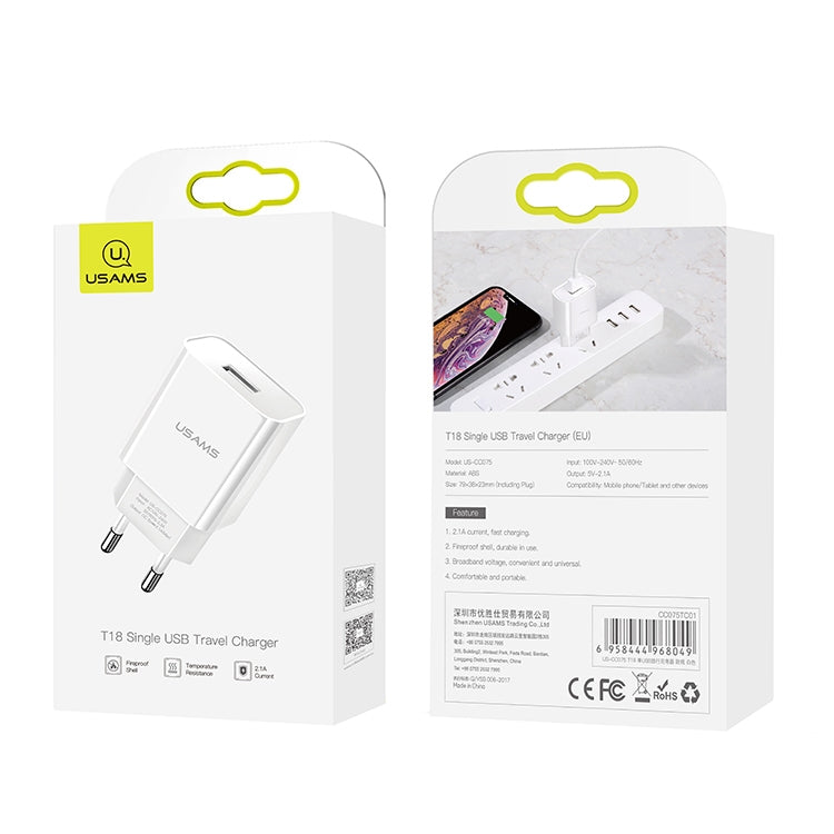 Caricabatterie da viaggio USB singolo USAMS