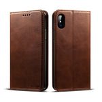 Custodia in pelle per iPhone X e XS con slot carte