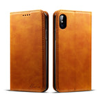 Custodia in pelle per iPhone X e XS con slot carte