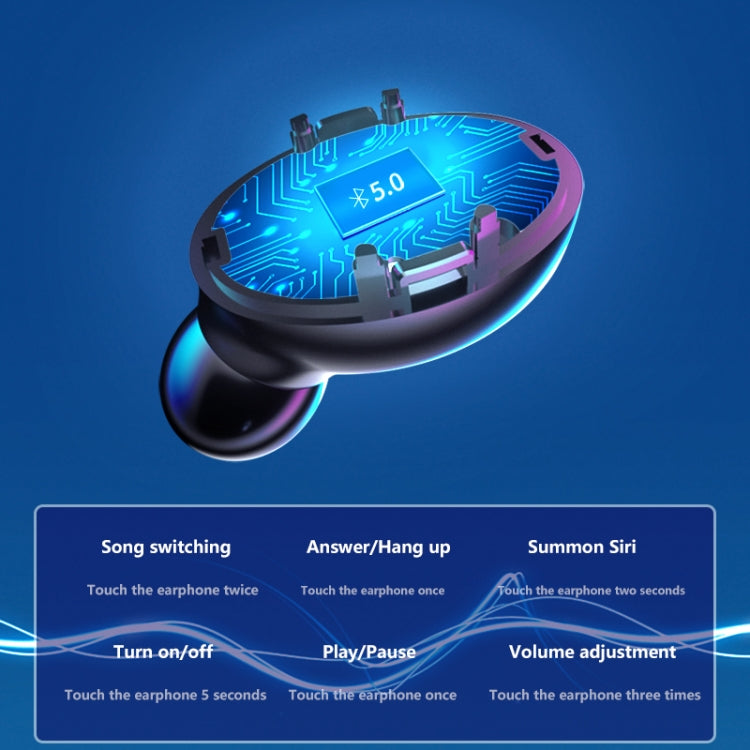 Auricolare Bluetooth A9 TWS con ricarica magnetica