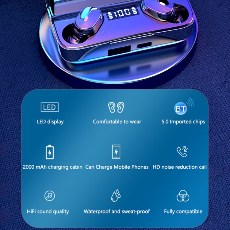 Auricolare Bluetooth A9 TWS con ricarica magnetica