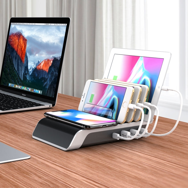 Supporto da tavolo per telefono con ricarica wireless