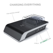 Supporto da tavolo con caricabatterie wireless Qi