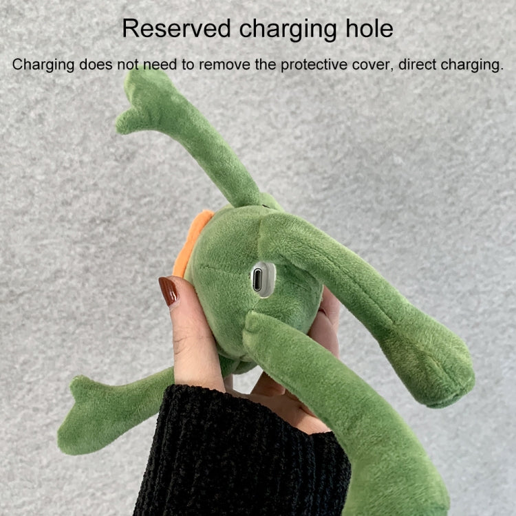 Custodia peluche per AirPods a forma di rana