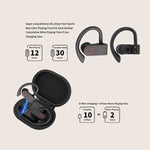 JHO-A9 TWS Auricolare Bluetooth wireless con orecchio sospeso con ricarica + custodia con cerniera integrata, supporto controllo vocale, JHO-A9