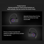 JHO-A9 TWS Auricolare Bluetooth wireless con orecchio sospeso con ricarica + custodia con cerniera integrata, supporto controllo vocale, JHO-A9