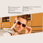 JHO-A9 TWS Auricolare Bluetooth wireless con orecchio sospeso con ricarica + custodia con cerniera integrata, supporto controllo vocale, JHO-A9