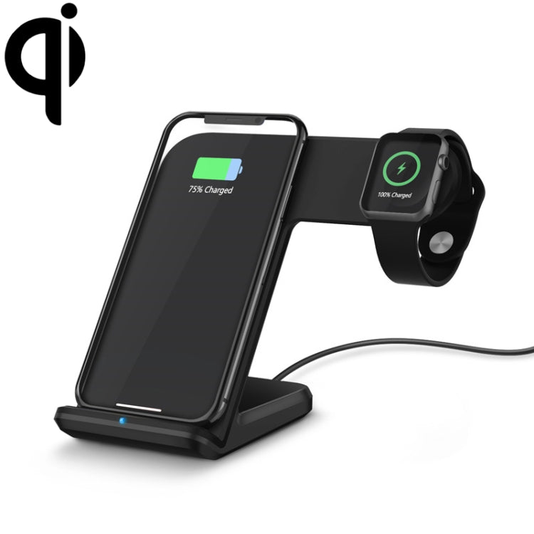 Caricabatterie wireless magnetico verticale F11 per ricarica QI di telefoni cellulari standard e serie Apple Watch