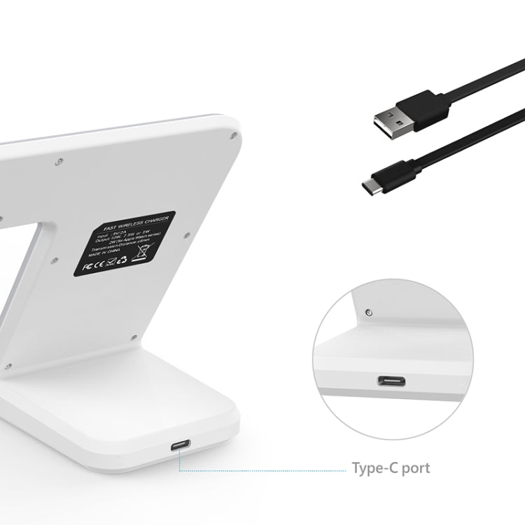 Caricabatterie wireless magnetico verticale F11 per ricarica QI di telefoni cellulari standard e serie Apple Watch