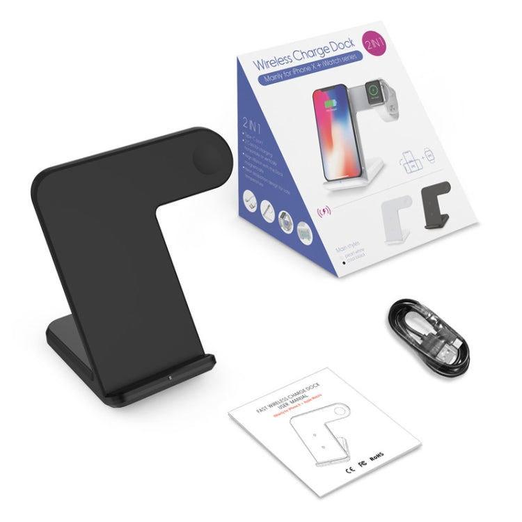 Caricabatterie wireless magnetico verticale F11 per ricarica QI di telefoni cellulari standard e serie Apple Watch