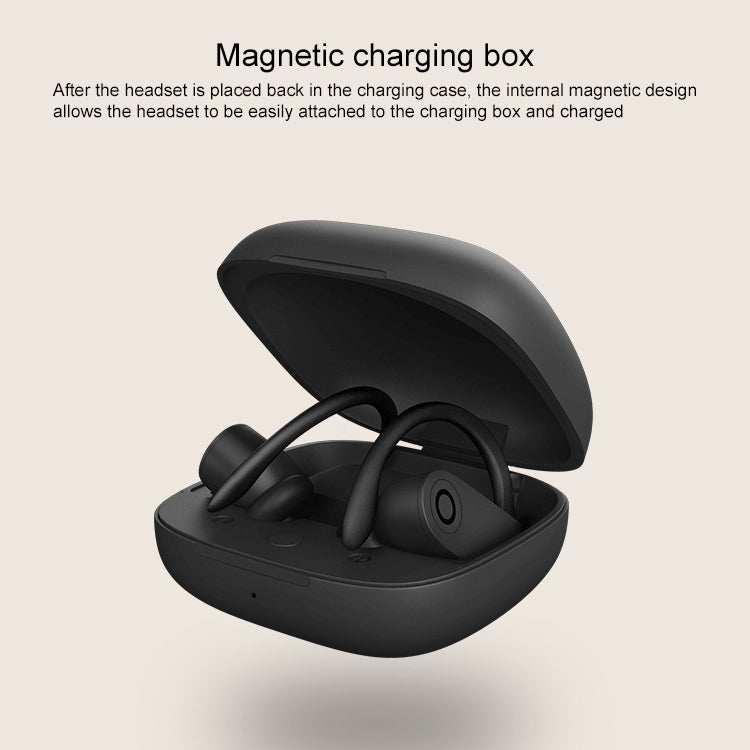 b10 TWS Bluetooth 5.0 Auricolare sportivo Bluetooth wireless con orecchio sospeso con scatola di ricarica magnetica, supporto per chiamate, Siri e scatola di ricarica Ricarica wireless, b10