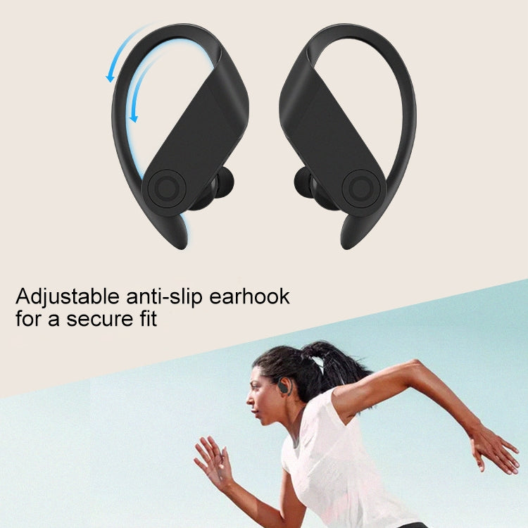 b10 TWS Bluetooth 5.0 Auricolare sportivo Bluetooth wireless con orecchio sospeso con scatola di ricarica magnetica, supporto per chiamate, Siri e scatola di ricarica Ricarica wireless, b10