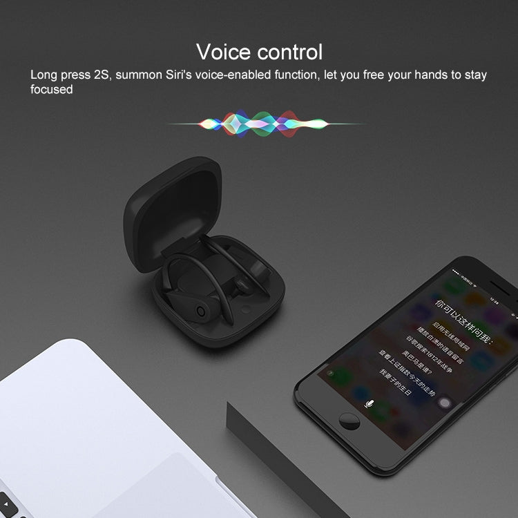 b10 TWS Bluetooth 5.0 Auricolare sportivo Bluetooth wireless con orecchio sospeso con scatola di ricarica magnetica, supporto per chiamate, Siri e scatola di ricarica Ricarica wireless, b10