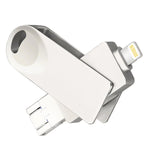 S29 Disco flash Twister in metallo 3 in 1 da 256 GB Micro USB + USB + 8 pin, 256G