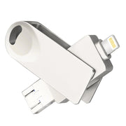 S29 Disco flash Twister in metallo 3 in 1 da 32 GB Micro USB + USB + 8 pin, 32GB