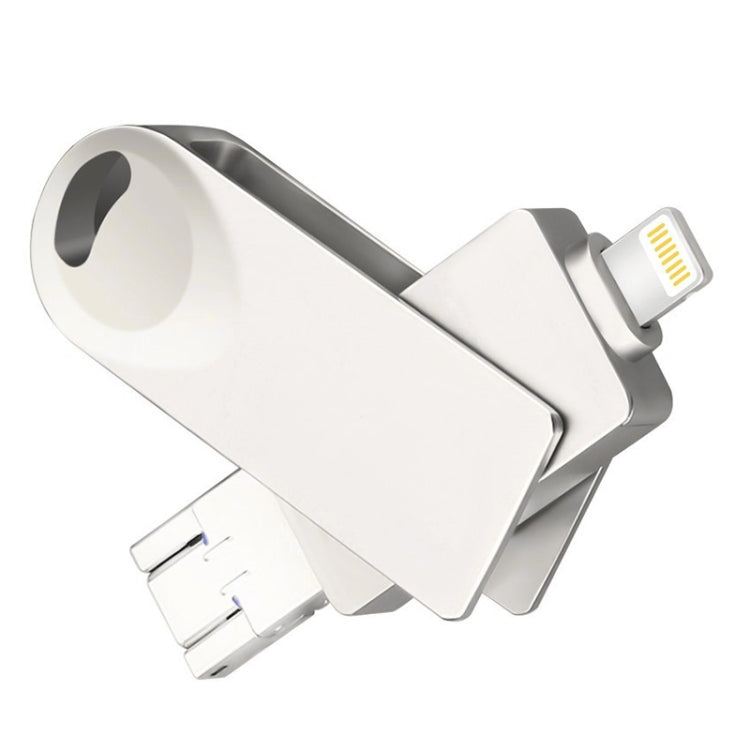 S29 Disco flash Twister in metallo 3 in 1 da 128 GB Micro USB + USB + 8 pin, 128GB