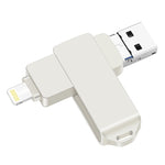 S31 3 in 1 Micro USB 2.0 da 8 GB + USB-C / Type-C + Disco Flash Twister in metallo con interfaccia a 8 pin, 8GB