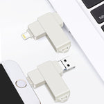 S31 3 in 1 Micro USB 2.0 da 64 GB + USB-C / Type-C + Disco Flash Twister in metallo con interfaccia a 8 pin, 64GB