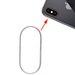 Anello protezione metallo con vetro per fotocamera iPhone XS e XS