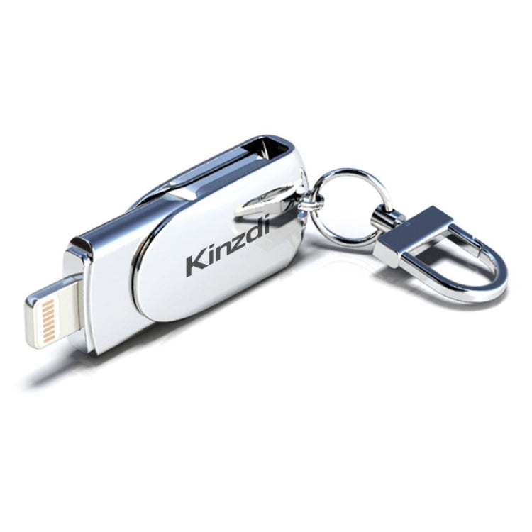 Kinzdi 32 GB USB + interfaccia 8 pin Metal Twister Flash U Disk, 32GB USB + 8 Pin Silver