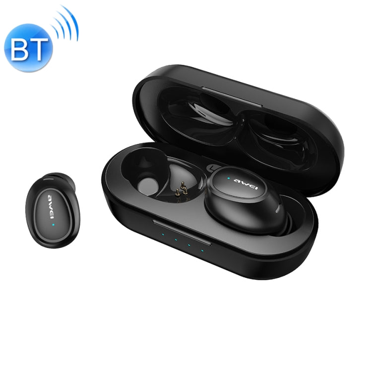 Awei T6 TWS Bluetooth V5.0 Ture Auricolare sportivo wireless con custodia di ricarica