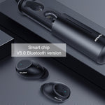 Awei T55 TWS Bluetooth V5.0 Ture Auricolare sportivo wireless con custodia di ricarica portatile