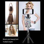 Treppiede Bluetooth con asta estensibile per smartphone 68 cm