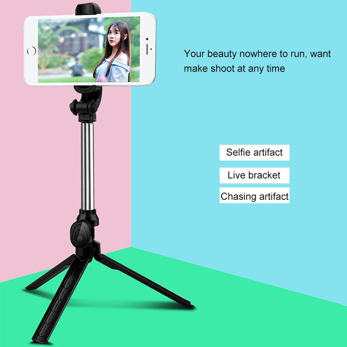 XT10 Multifunctional Mobile Live Broadcast Bluetooth Self-timer Rod Tripod