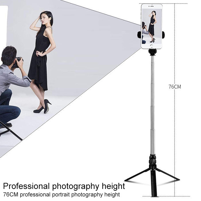 XT10 Multifunctional Mobile Live Broadcast Bluetooth Self-timer Rod Tripod