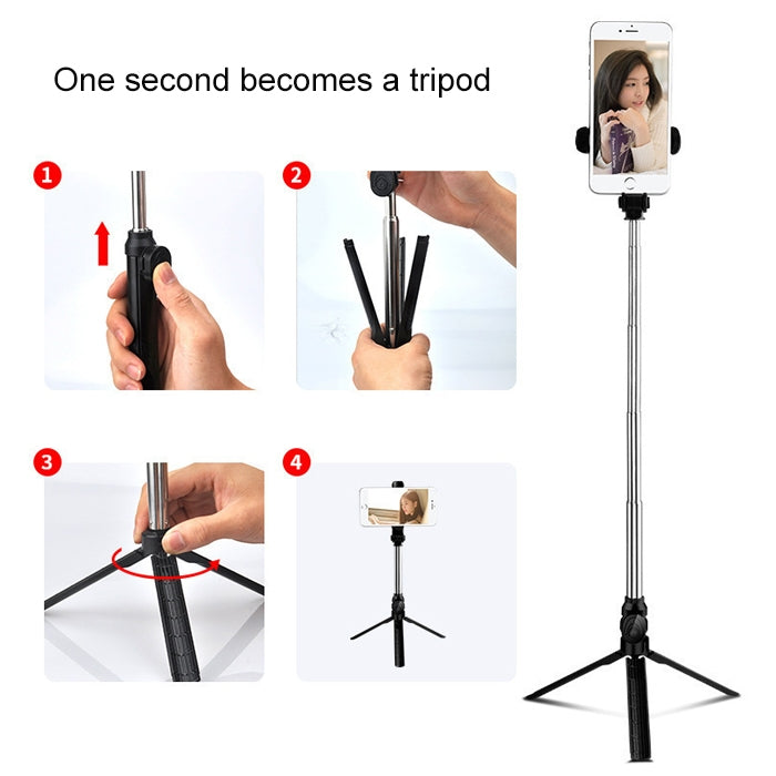 XT10 Multifunctional Mobile Live Broadcast Bluetooth Self-timer Rod Tripod