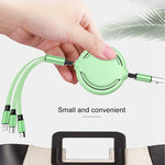 Cavo ricarica retrattile 3 in 1 USB silicone 3,5A