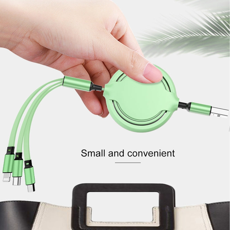Cavo ricarica retrattile 3 in 1 USB silicone 3,5A