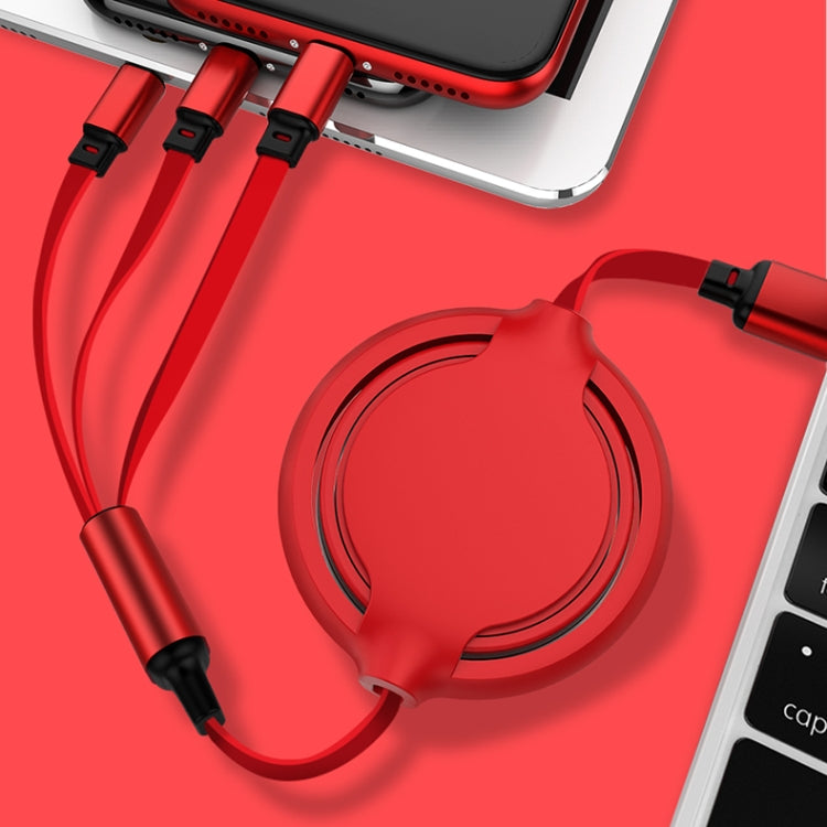 Cavo ricarica retrattile 3 in 1 USB silicone 3,5A