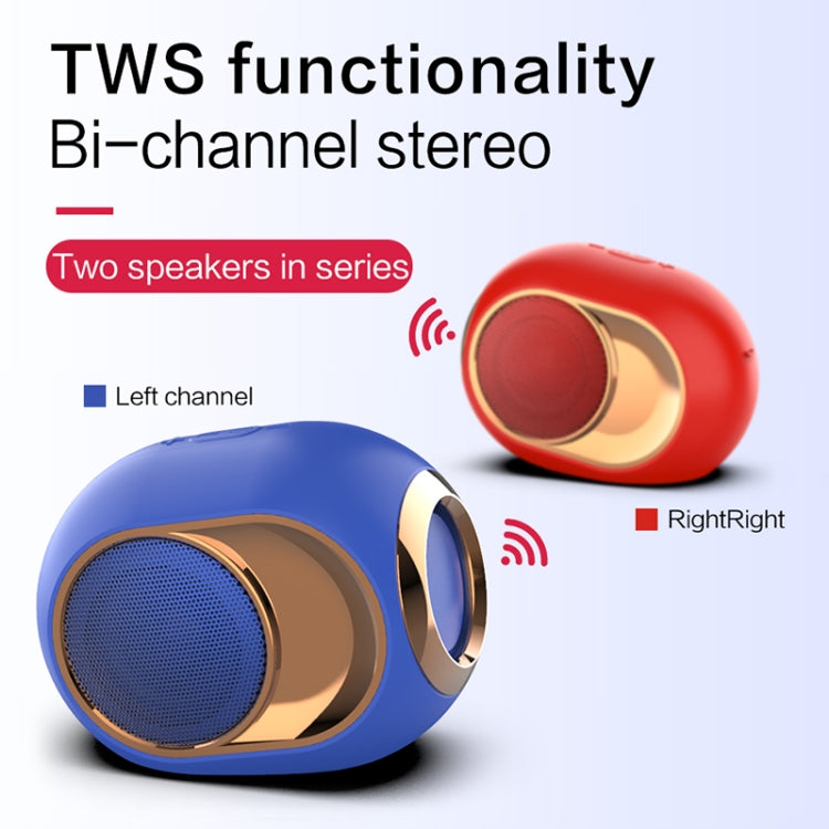 Altoparlante Bluetooth wireless per bassi impermeabile da esterno X6 TWS 5W, supporto vivavoce / USB / AUX / scheda TF