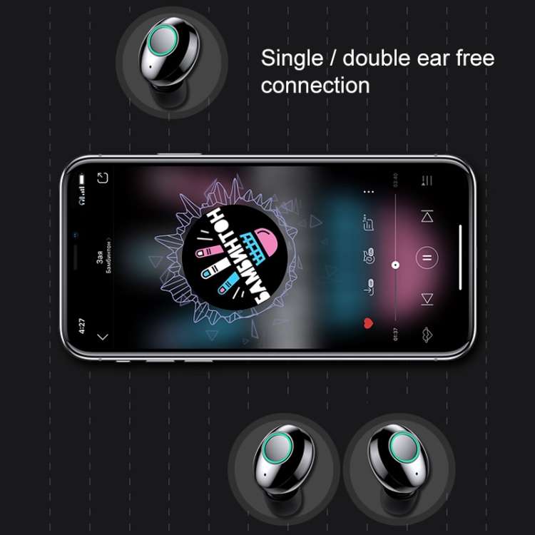 Auricolare Bluetooth M7 TWS V5.0 con custodia di ricarica