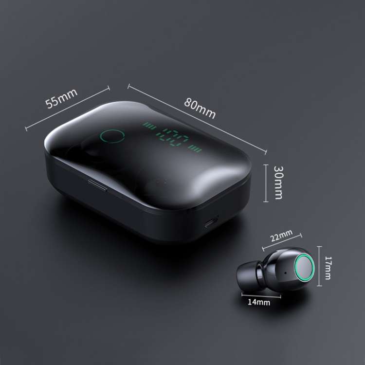 Auricolare Bluetooth M7 TWS V5.0 con custodia di ricarica