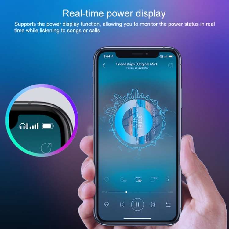 Auricolare Bluetooth M7 TWS V5.0 con custodia di ricarica