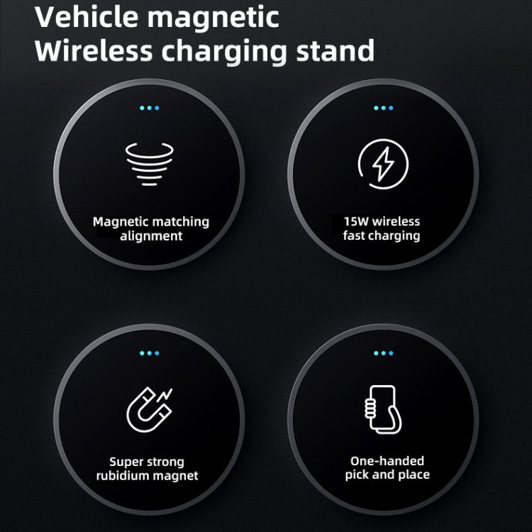 JJT-969 Caricatore wireless con staffa per presa d'aria magnetica per auto con uscita massima 15 W, JJT-969