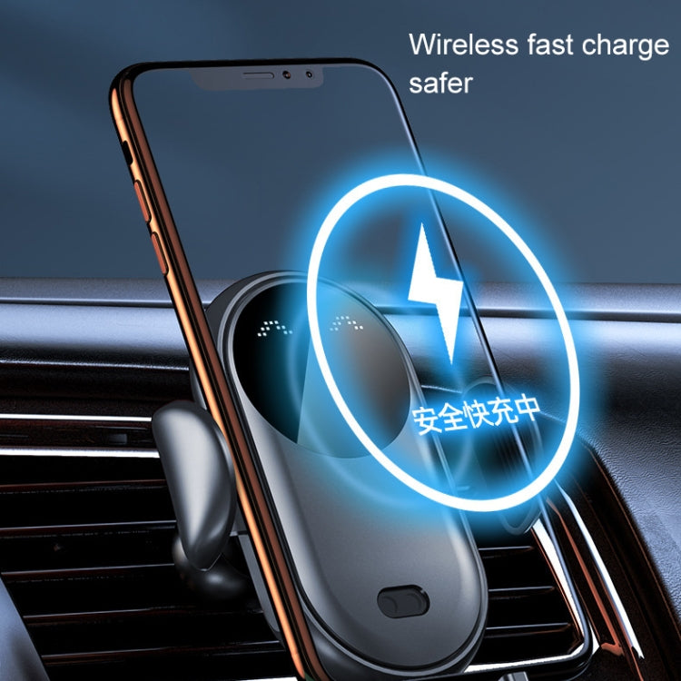 Caricabatterie wireless con staffa per presa d'aria per auto con sensore a infrarossi con uscita massima K10 da 15 W, K10