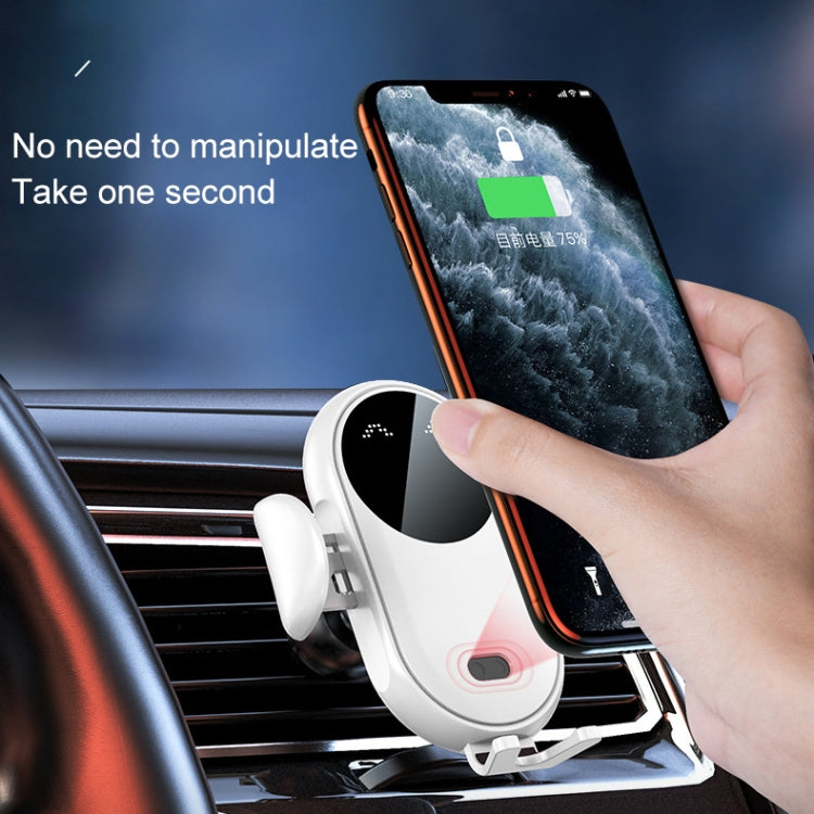 Caricabatterie wireless con staffa per presa d'aria per auto con sensore a infrarossi con uscita massima K10 da 15 W, K10