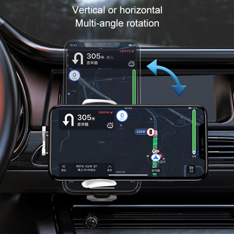 Caricabatterie wireless con staffa per presa d'aria per auto con sensore a infrarossi con uscita massima K10 da 15 W, K10
