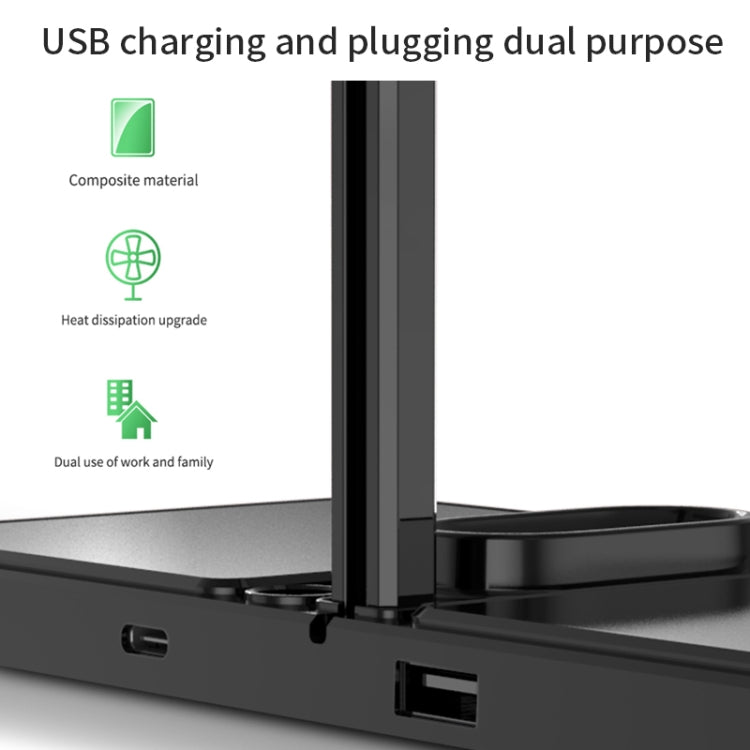 Caricabatterie wireless Qi 4 in 1 da 10 W