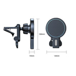 Caricabatterie wireless con staffa per presa d'aria magnetica per auto con uscita massima K07 da 15 W, K07