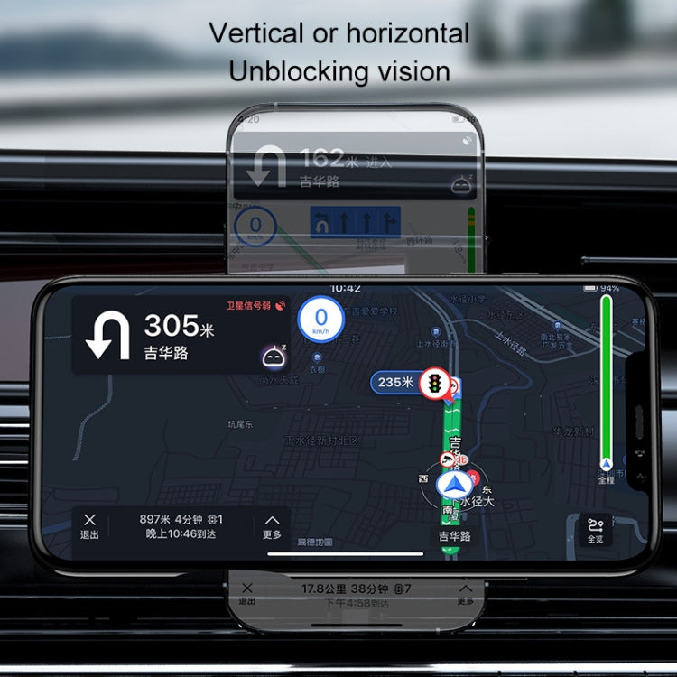 Caricabatterie wireless con staffa per presa d'aria magnetica per auto con uscita massima K07 da 15 W, K07
