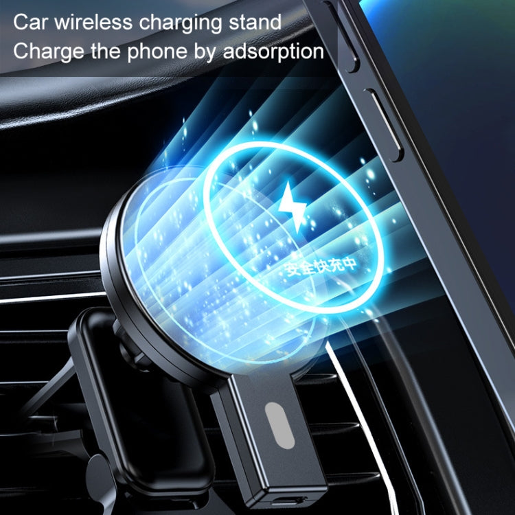Caricabatterie wireless con staffa per presa d'aria magnetica per auto con uscita massima K07 da 15 W, K07